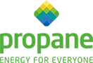 Propame - Energy for Everyone in green text under a yellow, green and blue gradient square