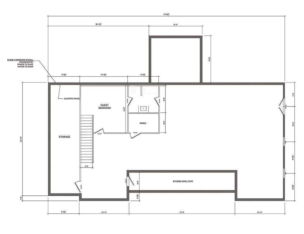 Sedalia Propane Home Lower Level Floor Plan